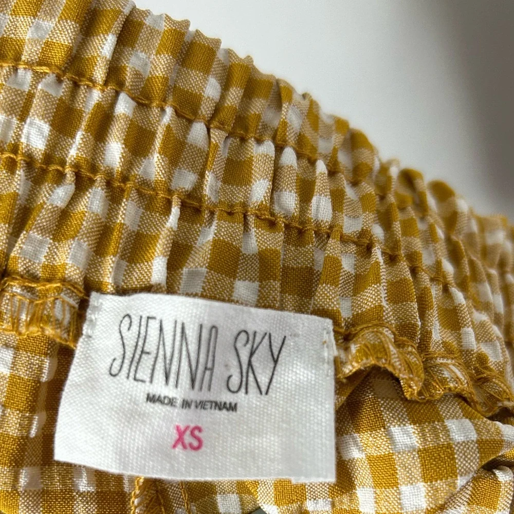 Sienna Sky Women’s ShortsYellow Mustard Gingham Check. XS